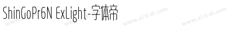 ShinGoPr6N ExLight字体转换
